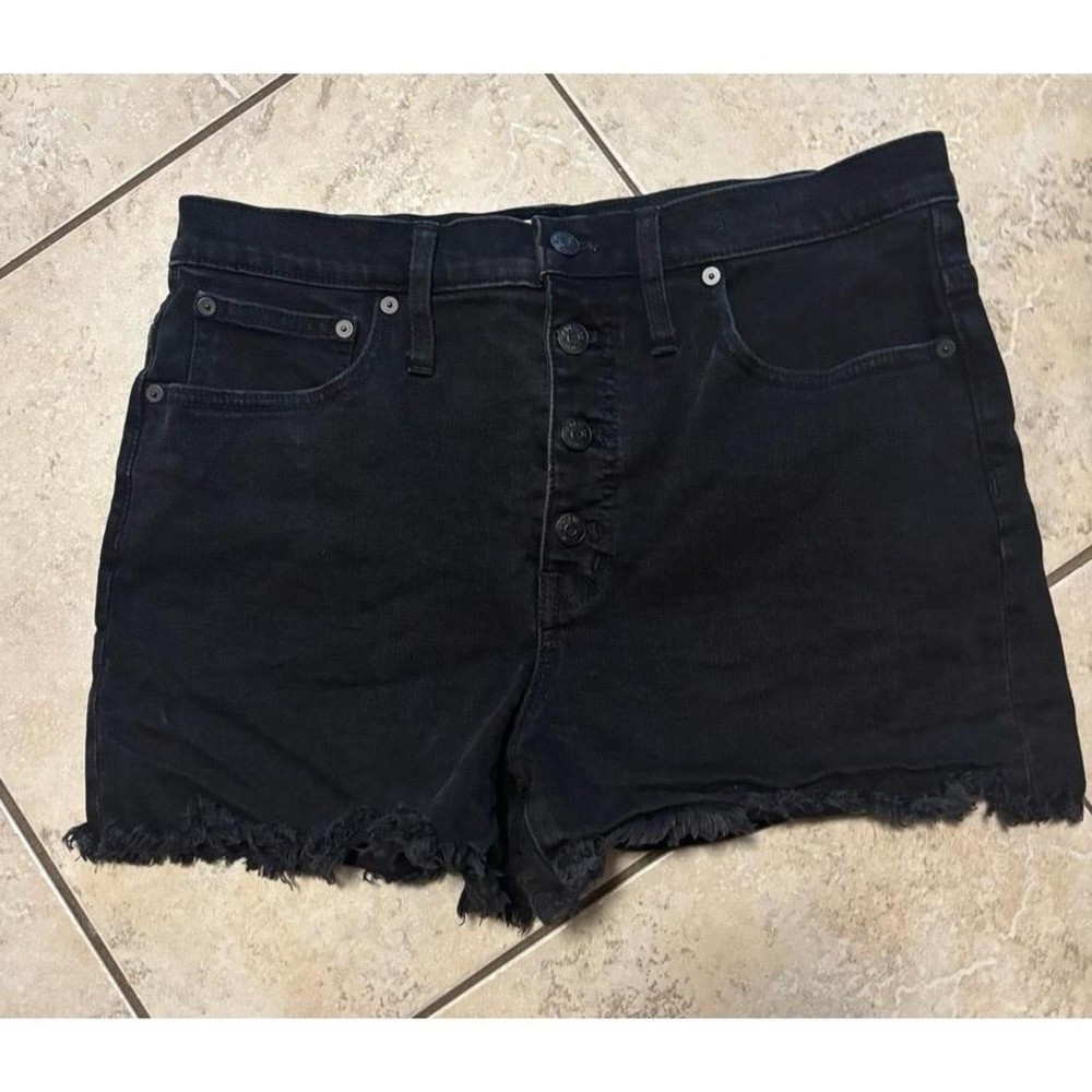Madewell high rise denim raw hem shorts size 30 - Picture 3 of 5